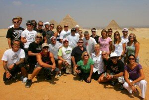 World Cup Riders visit the Pyramids