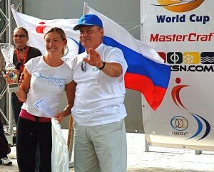 Mayor Prokh makes special presentation to World Cup Star Clementine Lucine FRA