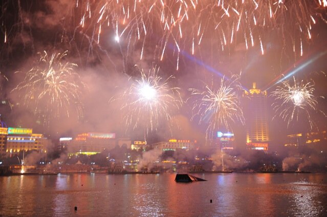 Liuzhou Fireworks illuminate our World Cup Jump Ramp